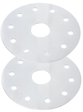 jojofuny Placa Adaptador Induccion Calentamiento Uniforme de Acero Inoxidable, Difusor de Calor 2 Piezas para Casserole