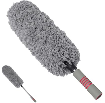 caiduos Plumeau de voiture | Plumeau extensible sans rayures – Brosse à poussière de voiture, pour camion, intérieur, extérieur, tableau de bord, pare-brise, ventilation, nettoyage détaillé