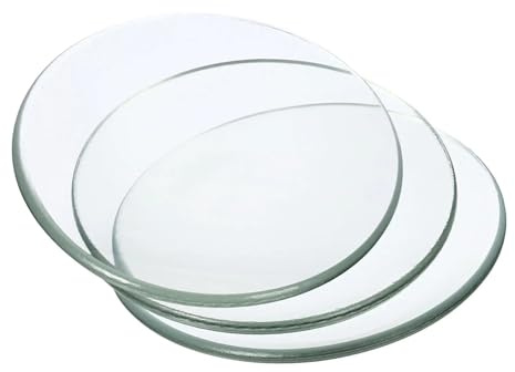 Laboratory Watch Glass Beaker Cover Smooth Edges Chamfered Arc Laboratory Glassware Evaporating Dish Diameter 50-150mm(50mm 3Pcs)