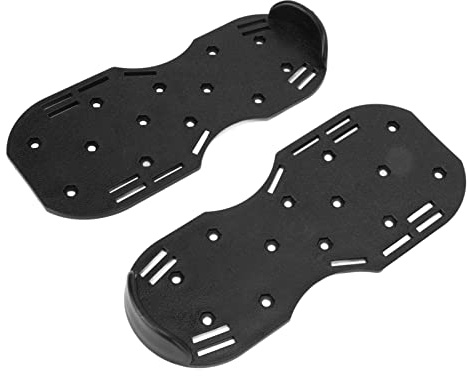 AKLOSIPY Zapatos con Pinchos para Aireador de Césped Manual con Correa de Hebilla de Metal para una Jardinería Eficaz y Sencilla, Color Negro (#11)