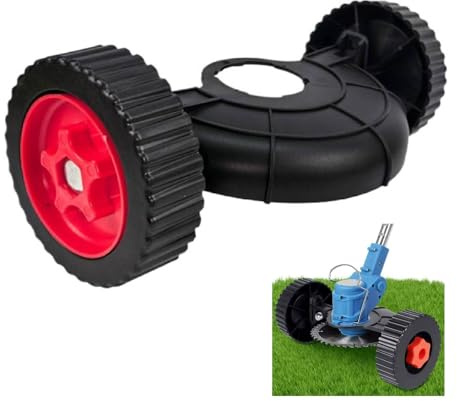 Lawn Mower Auxiliary Strimmer Wheels Attachment, Adjustable String Trimmer Support Wheel With Guard, Grass Trimmer Support, Lawn Mower Accessories for Home Lawns Garden Farm Yard Outdoor Patio