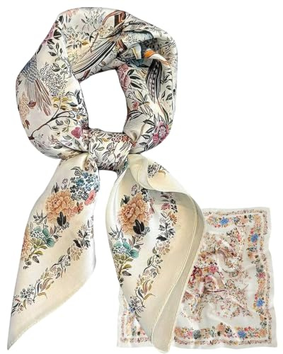LEBOOBELL Damen 70 * 70cm Schal Quadratisch Bandana Tuch Seiden Schals Kopftuch Haarschmuck