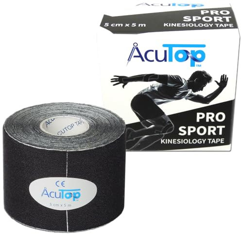 AcuTop PRO SPORT Kinesiology Tape, 5 cm x 5 m, schwarz