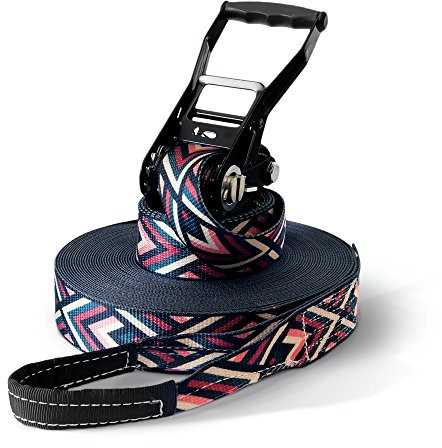 Slackline Set, Striving, 25 Meter Länge, Komplettset für Kinder, Anfänger, Fortgeschrittene und Profis, inklusive Tragebeutel