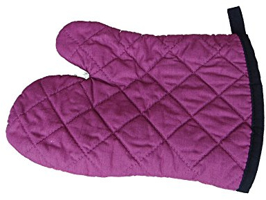 Markenlos Grillhandschuh 1 Stück Ofen- und Kaminhandschuh Bordeaux rot