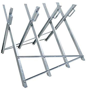 AUFUN Caballete para sierra de madera, 83 x 83 x 79 cm, plegable, soporta hasta 100 kg, para estructura de sierra de madera, sierra de cadena