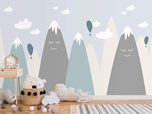 Oedim Fotomural Infantil Vinilo para Pared Montañas | Mural | Fotomural Infantil Vinilo Decorativo |350 x 250 cm | Decoración comedores, Salones, Habitaciones
