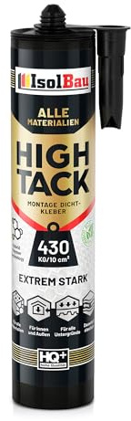 Isolbau Montage-Kleber Extra Stark High Tack - 1 x 530 g - Alleskleber für Innen- & Außenbereich - Baukleber Hybrid MS Polymer - Extrem Stark - 430 kg / 10 cm² - Weiß