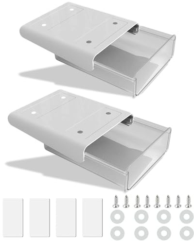 CMOISO 2 Stück Schublade Unter Schreibtisch, Selbstklebende Schublade, Kreativer Desktop Organizer Schubladenfach für Zuhause und Büro (Weiß)