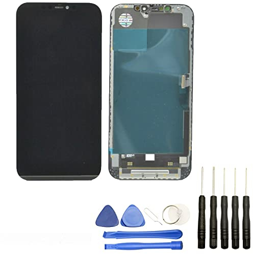 Visiodirect® Ecran Complet: Vitre Tactile + écran LCD Compatible avec IPhone 12 Pro Max Taille 6.7 Bleu + Kit Outils