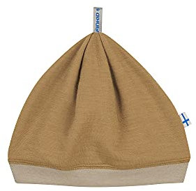 Finkid Hitti Sport Braun - Leichte warme Kinder Wollmütze, Größe M - Farbe Cinnamon - Pebble