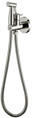 Rubinetto bidet da incasso Imex Serie Munich Niel Spazzolato RDM001/NQ, Kit Doccia Igienica Doccia Bidet Mano con Miscelatore Monocomando incasso per bidet WC