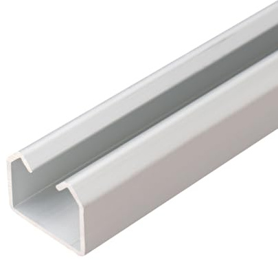 LYSEL® Vorhangschiene Laufschiene Schiebetürbeschlag Aluminium eloxiert 25 x 19 mm Länge 3m Schiebetor Schiebetür Hallentür