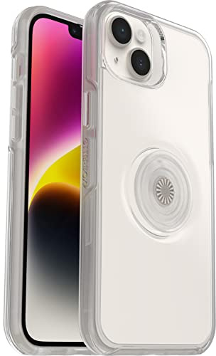 OtterBox Otter+Pop Case IPhone 14 Plus, Shockproof, Drop Proof, Protective Case With PopSockets PopGrip, 3x Tested To Military Standard, Clear