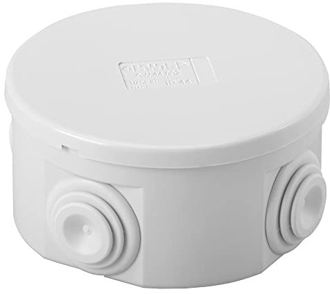 Gewiss CAJA DE DERIVACIÓN CON CUBIERTA BAJA CLIPSER IP44 - DIMENSIONES INTERNAS DIÁMETRO 80X40 - PARED CON PASAALAMBRE DE GRADINOS DE ENTRADA DIRECTA