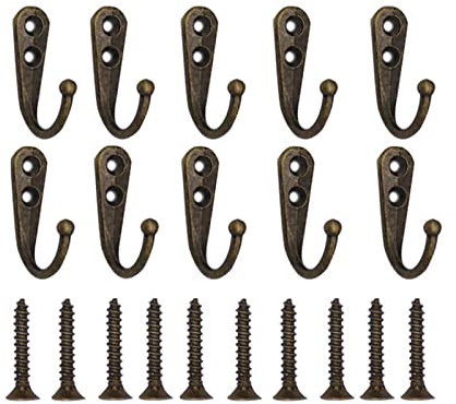 Cerioll Antiker Wandhaken, klassische Garderobe in Schwarz-Metall, Vintage-Haken-Montage