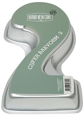 BrandNewCake® Zahl 2 Backform - Wiederverwendbare Aluminium Backform - Perfekt für Geburtstage und Jubiläen