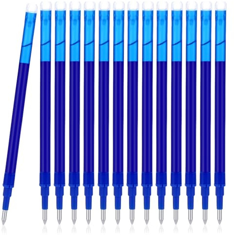 Litimkat 14 teiliges Set Ersatzmine 0,7mm，blau Kompatibel mit PIlot Frixion | Gute Preis/Leistung Tintenroller radierbar，thermosensitive Tinte, austauschbare Mine