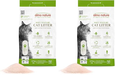 Almo Nature Natural Cat Litter – Soft Texture (Pack of 2-2.27kg bag)