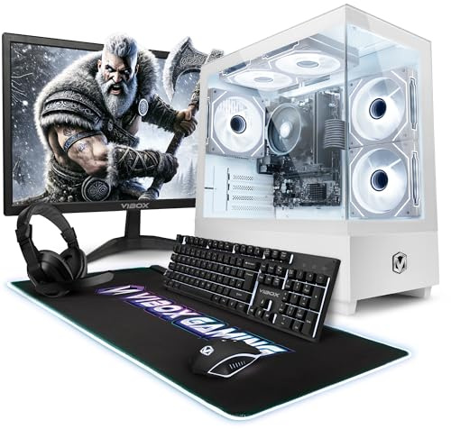 VIBOX VI-98 PC Gamer Complet • 22 Écran • AMD Ryzen 3 3200G 4 cœurs • Radeon Vega 8 • 16 Go RAM • 2 to HDD • 240 Go SSD • Windows 11 • WiFi 6 + Bluetooth 5.4