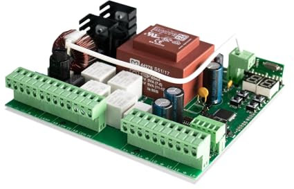 Motorline MC52 Advanced Universal Steuergerät für einphasige Motoren mit 230 V bis 1000 W für Drehtore für Garagen- und Parkplätze, für 1 oder 2 Motoren, zentraler Ersatz.
