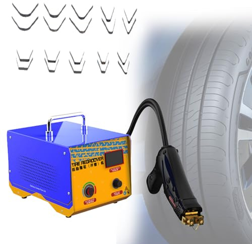 KLUFO Pneu Groover Pneu Outil à Gorge, Portable Camion-Pneu de Voiture Regroover Caoutchouc Groover Machine de Coupeur de avec de 2 à 10 mm Lame, 1000W Recreusage des Pneus Cutter Kit