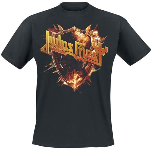 Judas Priest United We Stand Homme T-Shirt Manches Courtes Noir 4XL