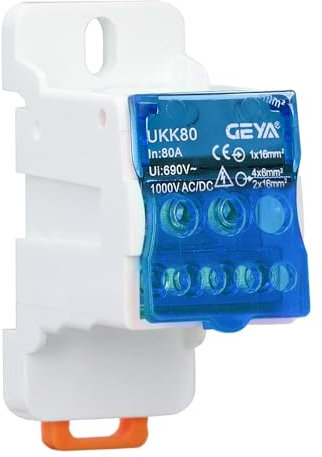 Jadeshay Morsettiera Distribuzione 80A 1000V AC/DC Scatola di Giunzione del Terminale di Alimentazione Universale Morsettiera Elettrica per Connettore del Cavo di Alimentazione e Armadi Alta Tensione