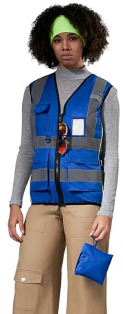 AYKRM Arbeitsweste Warnweste Damen Sicherheitsweste Laufweste mit Reißverschluss und Taschen