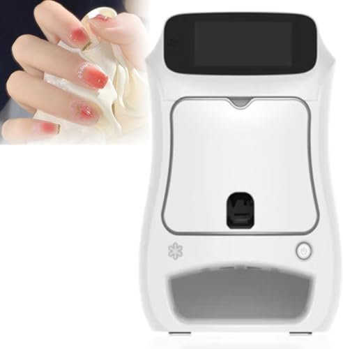 GTANND 3D-Nageldrucker, automatischer Smart-Art-Nageldrucker, DIY-Nagelkunst-Farbdruckmaschine, 10 Sekunden Malen, unterstützt WLAN/DIY, für Nagelstudio/Maniküre/Nagelliebhaber