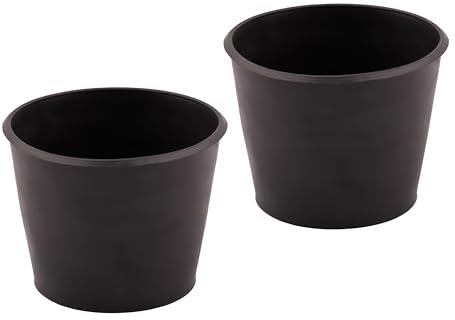 MIVOS Gipsbecher 2er Set - 2x500ml - Anrührschale aus Kunststoff - Anrührbecher - Flexible Ausführung - Zum Anrühren von Gips, Spachtelmasse - Gipsschale - schwarz - MADE IN EU