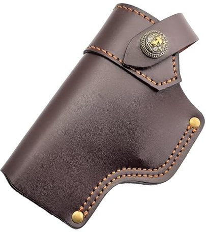 Leichter Leder Pistolenholster,Verstellbare Taille Verstecktes Holster Carry Jagdzubehör Glock 17/19/23/26/27/29/30/32/33/36/38/39/42/43/43X/44 (braun)