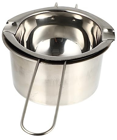 PHENOFICE Edelstahl Schmelztiegel Mit Griff Langlebiger Wax Heater Pot Für Diy Seifenherstellung Schmelzen Wachs Und Seifenblöcke Korrosionsbeständig Leicht Zu Reinigen Und Sicher Zu Verwend