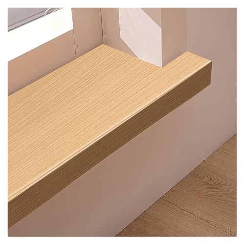 APMOE Fensterbank Innen Holzmaserung - PVC Fensterbrett Innen - Fensterbank Abdeckung - Fensterbank Verkleidung Innen für Zuhause, Innenfensterbank Fensterbänke Nach Maß, Kunststoff(F,25 cm x 80 cm)