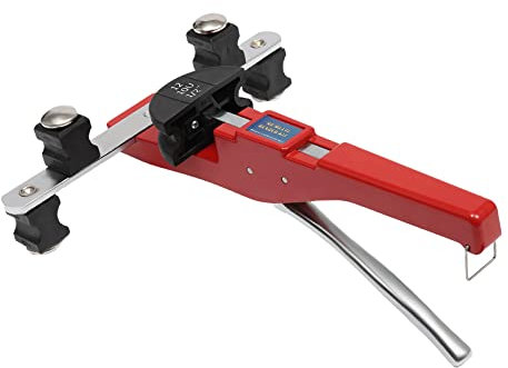 Curvatubi manuale raggio di curvatura fino a 90°, per tubi di diametro 6-22 mm, manuale di piegatura con tagliatubi e sbavatore, strumento di piegatura per tubi in rame, alluminio, metallo morbido