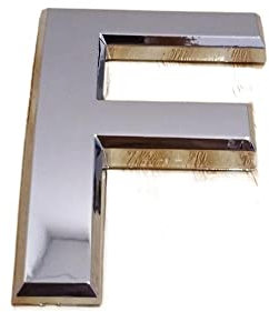 GFDSGRE Hausnummer 3,5 cm/5 cm/7 cm/10 cm 0123456789 Moderne Silberplakette Hausnummer Hotel Türnummer Adresse Ziffern Aufkleber Schild Kunststoff Hausnummernschild(Letter F,3.5cm)