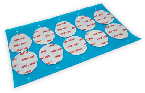 3M 50mm Durchmesser (10 Stück) VHB 4910 Klebepads – Hochtransparent – 1,0mm Dick – Unsichtbare Klebeverbindung für Glas & Acryl