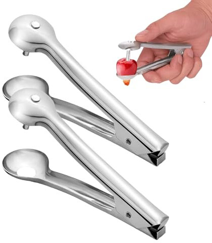 CHERRY TIPET - Herramienta de picadura de acero inoxidable | Removedor de cereza portátil | Remover de núcleo de Cherrry para presionar cerezas, fechas, halcones, uvas, aceitunas