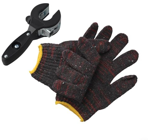 Yuanpgky Tagliatubi a cricchetto per tubi in rame, PVC e metallo morbido da 1/4 a 7/8, utensile versatile 2 in 1 per tagliare tubi con manopola regolabile e lama di ricambio (nero)