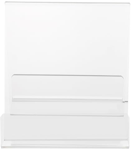 JOINPAYA Présentoir à Livres en Acrylique Transparent A5 Petit Format Double Panneau Serrage-Livres Simple pour Bureau Polyvalent pour Organiser Documents et Livres