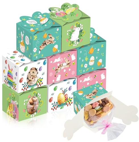 12 Piezas Bolsas de Regalo de Pascua Cajas