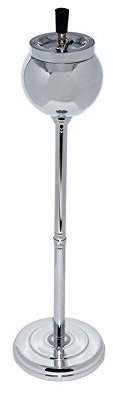 CENICERO PIE GIRAT. Ball Cromado HS48 H:60CM D:16C