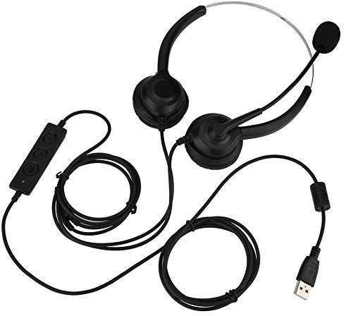 PC Headset, USB Headset Stereo Sound Leicht Headset mit Mikrofon, Stereo Sound, Mikrofon mit Rauschunterdrückung, 250cm langes Kabel, für Alles, PC, Smartphone,Skype, Webinar, Telefon, Call-Center