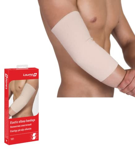 Lauma Medical, Elastische Ellenbogenbandage 2er-Pack für Schmerzlinderung Arthritis Tendonitis Rheuma, Stabilität Komfort Joint Support für Tennis und Golfer Ellenbogen, Größe S