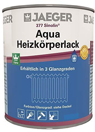 Jaeger Sinolin AQUA Heizkörperlack weiss, geruchsmild, schnelltrocknend (750 ml, seidenglänzend weiss (RAL 9016))