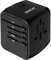 Sogo Prise Universelle de Voyage | Adaptateur avec Trois Ports USB et Un USB de Type C, Charge Rapide, Prise Internationale Compatible avec EU/UK/US/AUS et fusible intégré, 100 V - 630 W / 240 V - 1