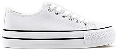 MODELISA - Zapatilla De Polipiel con Cordón Casual para Mujer