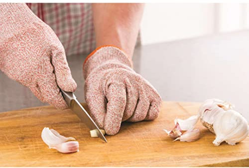 Venteo Gant de cuisine anti coupure Orange - Adulte - Gant confortable avec aisance de mouvements et lavable en machine