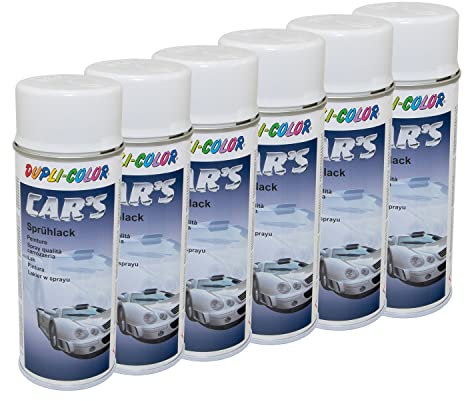 Lackspray Spraydose Sprühlack Cars Dupli Color 385896 weiss glänzend 6 X 400 ml