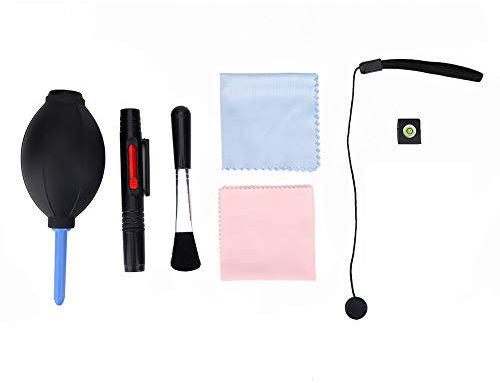 Kit professionale per la pulizia della fotocamera, 7 in 1 Strumenti per la pulizia dell'obiettivo della fotocamera Accessori per la pulizia Accessorio per la fotografia con spazzola per obiettivi Soff